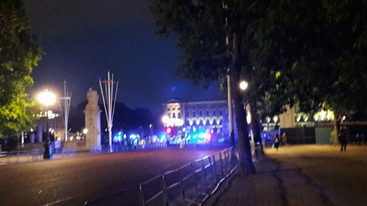 Police cars rushed