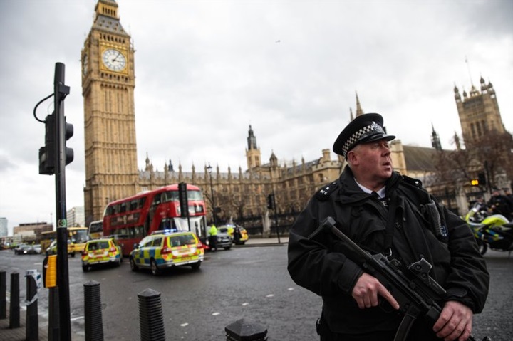 Armed police officer